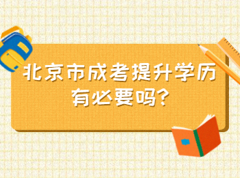 北京市成考提升學(xué)歷有必要嗎