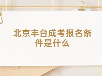 北京豐臺成考報名條件