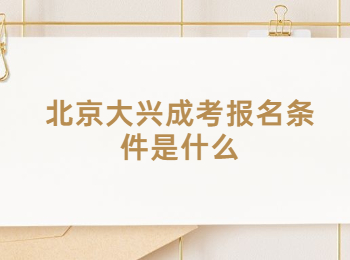 北京大興成考報名條件