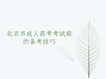 北京市成人高考備考技巧