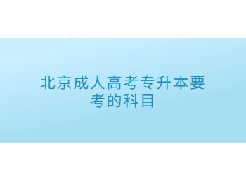 北京成人高考專升本